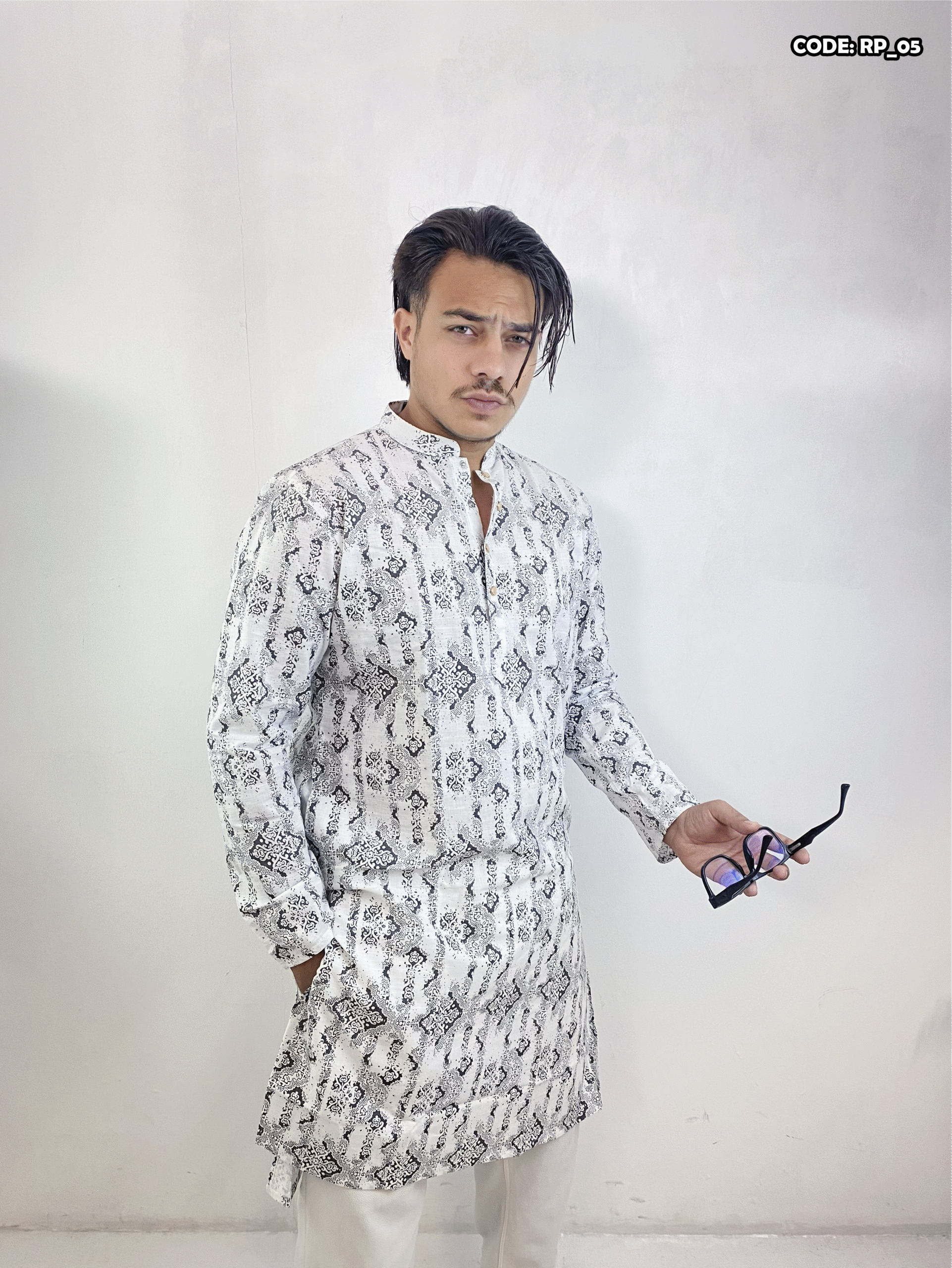 PREMIUM COTTON SCREEN PRINT PANJABI