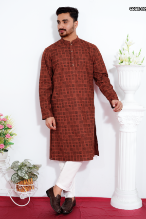 PREMIUM COTTON SCREEN PRINT PANJABI