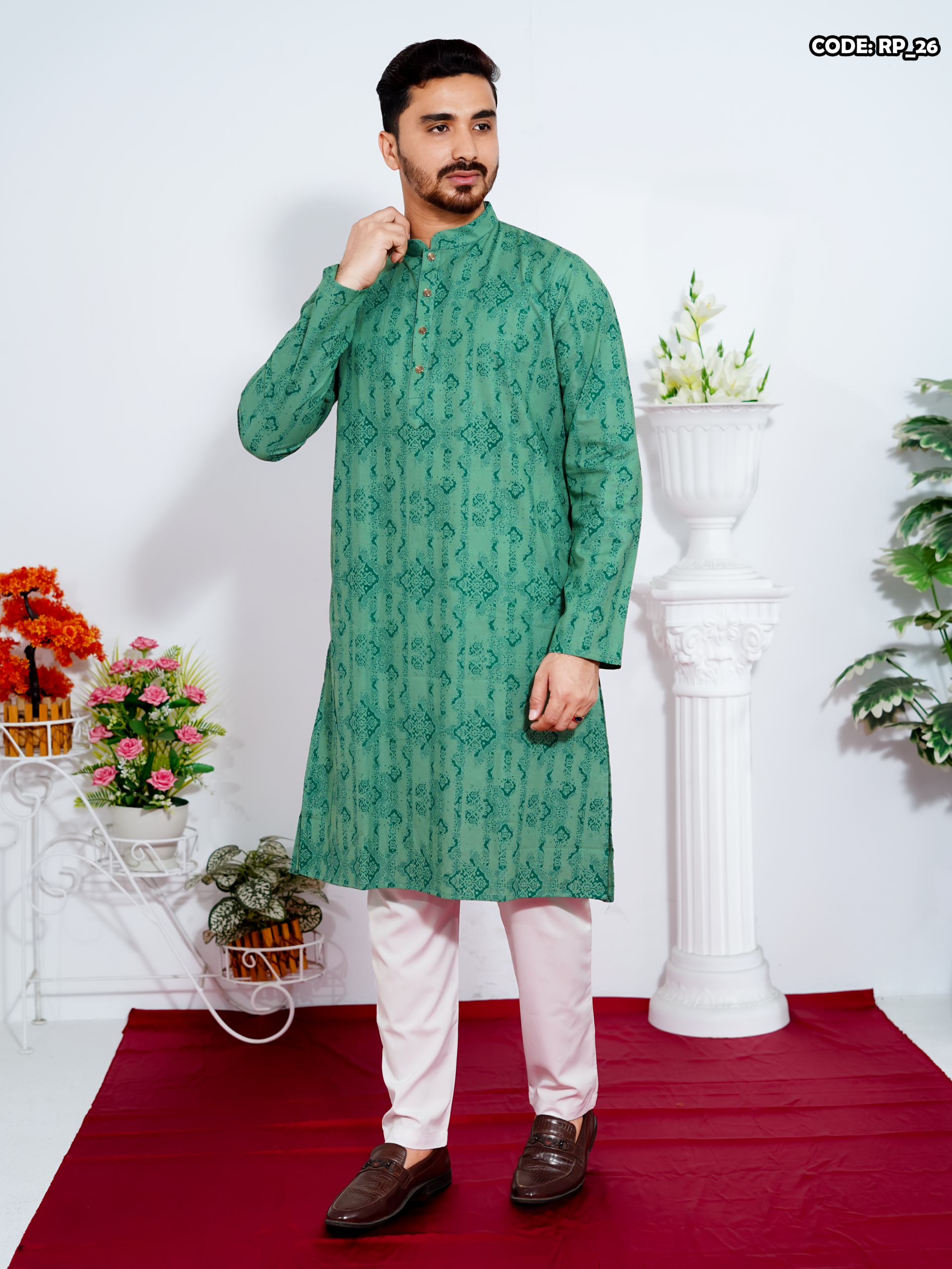 PREMIUM COTTON SCREEN PRINT PANJABI