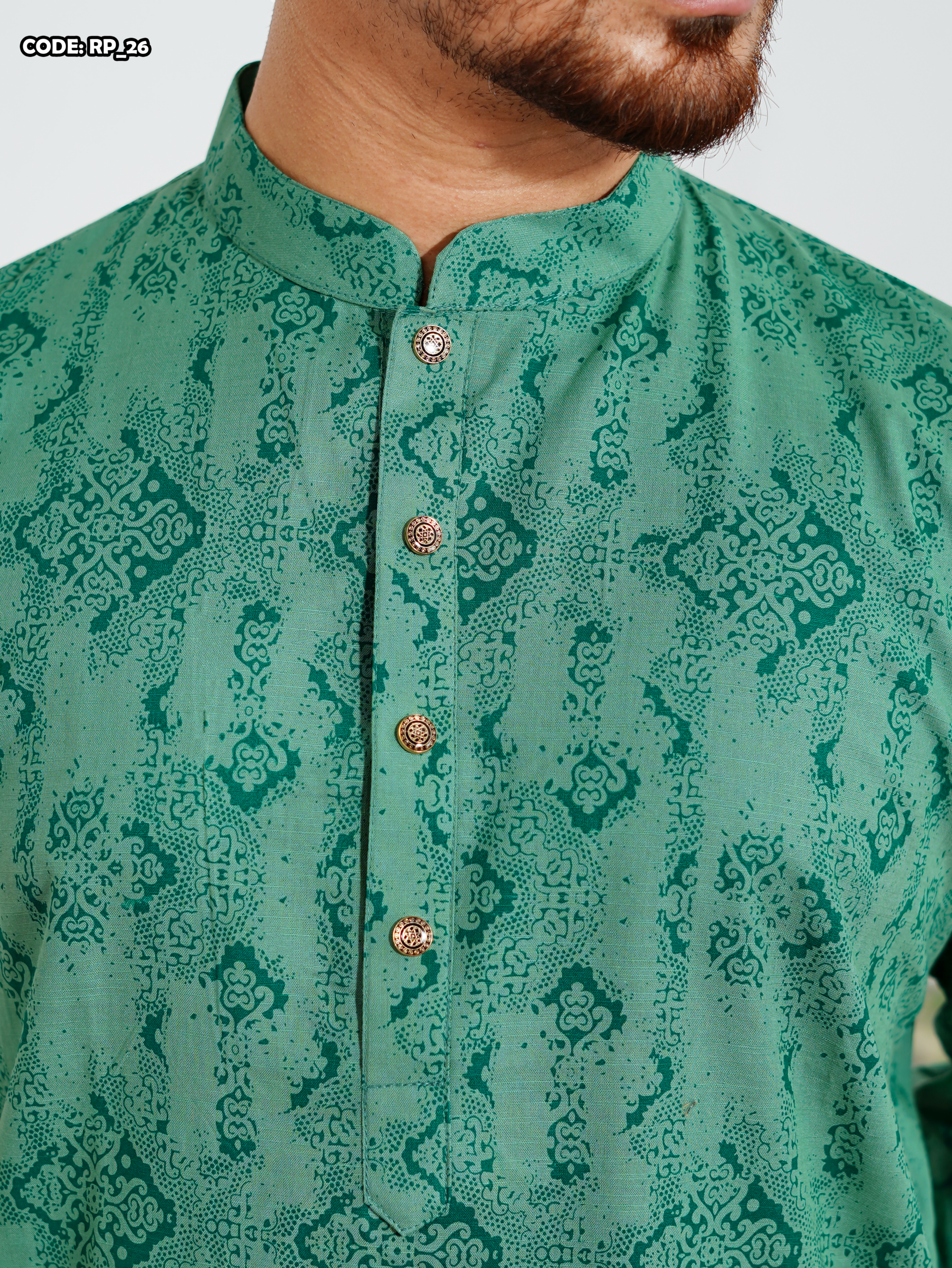 PREMIUM COTTON SCREEN PRINT PANJABI - Image 3
