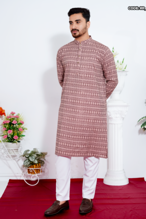 PREMIUM COTTON SCREEN PRINT PANJABI