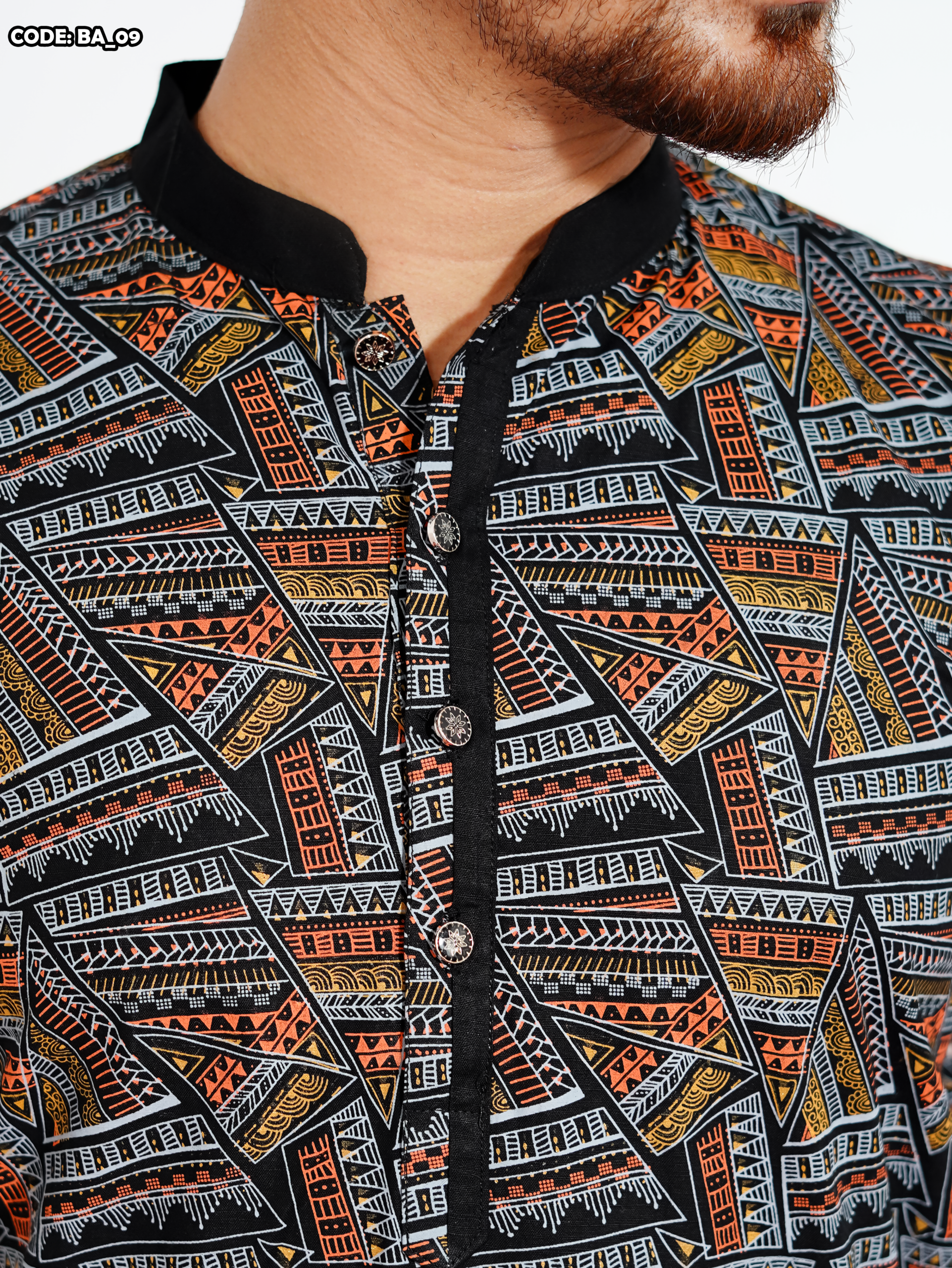 PREMIUM COTTON SCREEN PRINT PANJABI - Image 3