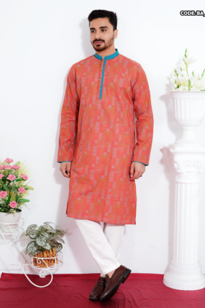 PREMIUM COTTON SCREEN PRINT PANJABI