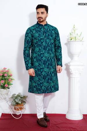 PREMIUM COTTON SCREEN PRINT PANJABI