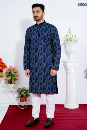 PREMIUM COTTON SCREEN PRINT PANJABI