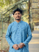 PUJA SPECIAL SCREEN PRINT COTTON PANJABI