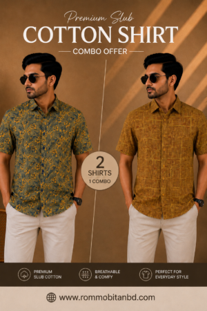 Premium Slab Cotton Half Shirt | Aarong Slab Cotton | Summer Collection |