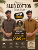 Premium Slab Cotton Half Shirt | Aarong Slab Cotton | Summer Collection
