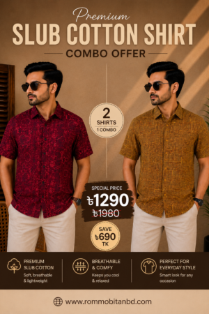 Premium Slab Cotton Half Shirt | Aarong Slab Cotton | Summer Collection