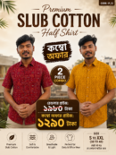 Premium Slab Cotton Half Shirt | Aarong Slab Cotton | Summer Collection