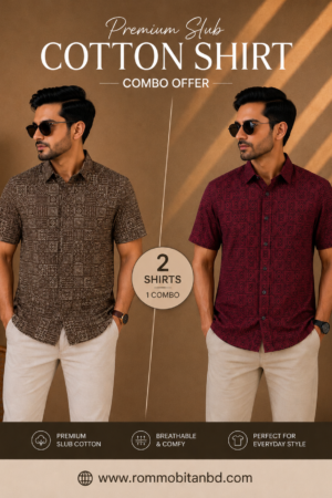 Premium Slab Cotton Half Shirt | Aarong Slab Cotton | Summer Collection